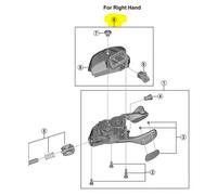 Shimano Capuchon De Protection Xtr M9100 I-spec-ev Right Hand Cover