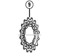 SHIMANO CS-9000 Pignon Silver/Black One Size