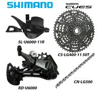 SHIMANO CUES 10S 11S U6000 vtt 1X10/11 vitesses groupe manette de vitesse dérailleur chaîne Cassette Cranset frein pièces de vélo d'origine FC 175 32T MT501