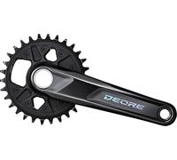SHIMANO DEORE FC-M6120-1 12-Vitesses Pédalier Black 165 mm