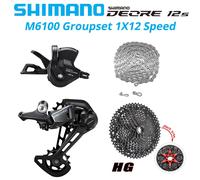 Shimano Deore M6100 1x12 vitesses dérailleurs groupe 12 vitesses levier de changement de vitesse droit cheville chaîne CN RD Sunshine Cassette 46T 50T 52T Windows 52T Black
