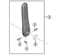 Shimano FC-R7000 left hand crank arm unit, 160 mm, black