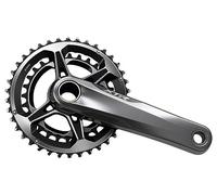 Shimano Xtr M9100 Hollowtech Ii Direct Mount Crankset Noir 170 mm / 38/28t Black / Grey