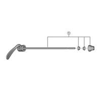 Shimano FH-MT200-B Blocage Rapide Argenté 176 mm