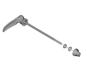 SHIMANO Fh-T610 Attaches à dégagement Rapide Silver/Black 173 mm