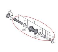 Shimano Essieux creux Hb-M8010 et Hb-M8010-B Argent/Noir Taille unique