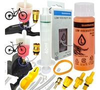 Shimano Hydraulik Low Viscosity Huile minérale 100 ml + freins à disque F26 Kit d'entretien VTT Ebike Disc Purge à partir de 2025 XTR M9200 M9220 XT M8200 M8220 MT805