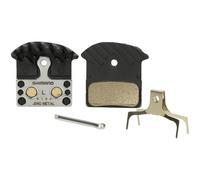 Shimano J04C disc brake pads and spring, cooling fins, alloy backed, sintered