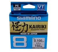 SHIMANO Kairiki 8, 150 Meter, Gris Clair, 0.280 mm/29.3 kg, Ligne de Pêche Tressée, 59Wpla58R18