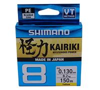 SHIMANO Kairiki 8, 150 Meter, Jaune, 0.230mm/22.5kg, Fil de Pêche Tressé, 59WPLA58R37