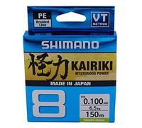SHIMANO Kairiki 8, 150 Meter, Mantis Vert, 0.200mm/17.1kg, Fil de Pêche Tressé, 59WPLA58R05