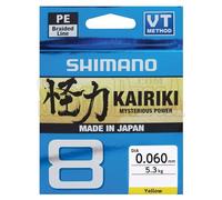 SHIMANO Kairiki 8, 300 Meter, Multicolor,Fil de Pêche Tressé, 59WPLA68R2