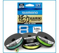 SHIMANO Kairiki 8, 300 Meter, Multicolor,Fil de Pêche Tressé, 59WPLA68R2