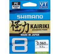 Shimano Kairiki 8 - Mantis Green 150 M 0.16 mm - 150 m Tresse de Pêche Ligne Multibrins PE Dyneema Bobine Spinning Carpe Mer