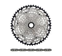 Shimano Kit d'Usure SLX Cassette CS-M7100-12 + Chaîne CN-M7100 12 vitesses gris 10-51