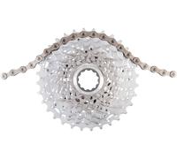 Shimano Kit d'Usure XT Cassette CS-M771-10 + Chaîne CN-HG95 10 vitesses gris 11-34