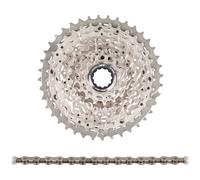 Shimano Kit d'Usure XT Cassette CS-M8000 + Chaîne CN-HG701 11 vitesses gris 11-40