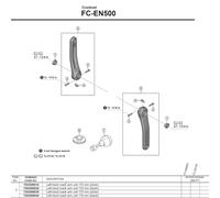 Shimano Fc-en500 Left Crank Argenté 175 mm