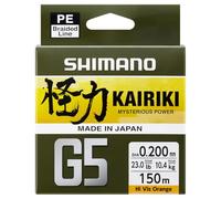 Shimano Line Kairiki G5 Ligne de pêche Orange 150 m 0,13 mm 4,1 kg