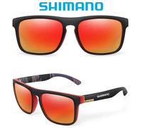 Shimano Lunettes De Soleil Polarisées Protection Uv400 Pour Hommes Et Femmes Chasse En Plein Air Pêche Conduite Vélo Lunettes De Soleil Boîte En Option - Type Red #B