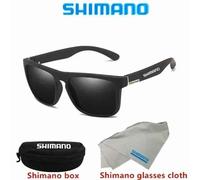 Shimano Lunettes De Soleil Polarisées Protection Uv400 Pour Hommes Et Femmes Chasse En Plein Air Pêche Conduite Vélo Lunettes De Soleil Boîte En Option - Type Black With Box #B