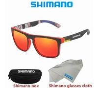 Shimano Lunettes De Soleil Polarisées Protection Uv400 Pour Hommes Et Femmes Chasse En Plein Air Pêche Conduite Vélo Lunettes De Soleil Boîte En Option - Type Red With Box
