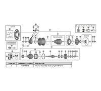 Shimano Mecanismo Interno - Accessoire de Cyclisme Unisexe - Multicolore - Taille Unique - 187 mm