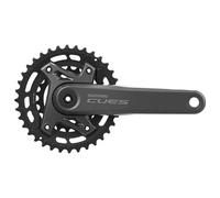 Shimano Cues Fc-u6000 2s Crankset Argenté 175 mm / 36/22t Black