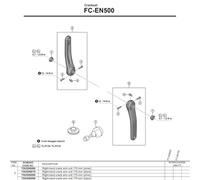 SHIMANO R.H. Crank Arm Unit 175mm - FC-EN500 Silver leurre technique pour carnassiers