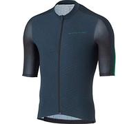 SHIMANO S-PHYRE Flash Maillot à Manches Courtes pour Homme Noir/Vert Taille L