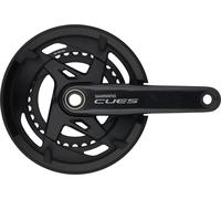 Shimano Cues Hollowtech U8000-2 Crankset Argenté 175 mm / 46/32t Black