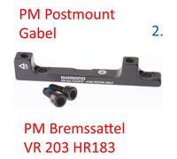 SHIMANO SM-MA-F203P/PA, adaptateur, noir, SH-ISMMAF203PPA