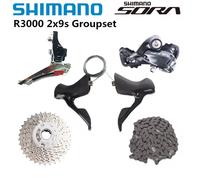 Shimano SORA R3000 2x9s groupe manette de vitesse avant arrière dérailleur SS/GS Cassette HG400 9 vitesses CN HG53 ensemble de vélo de route SS 28T