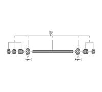 Shimano Spares FH-MT200-B Axe moyeu Complet, Argent