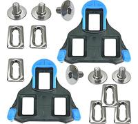 SHIMANO SPD SL Plaques de chaussures de vélo de route pour pédales à clic (SH-12 non fixed (rotation centrale avant), bleues
