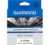 SHIMANO Technium Invisitec, 300m, 0,41mm, 15kg / 33,07lbs, gris, monofilament carpe, TECINV30040