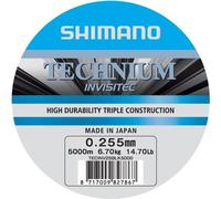 SHIMANO Technium Invisitec, 5000m, 0,26mm, 6.7kg / 14,77lbs, gris, monofilament carpe, TECINV25BLK5000