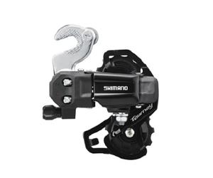 Shimano Tourney/TY Tourney TY200 Dérailleur arrière 6/7 Vitesses avec Support BMX/Track Cage Courte SS Noir