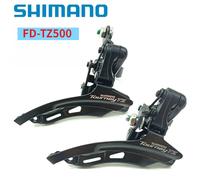 Shimano Tourney TZ FD TZ500 dérailleur avant de vélo FD-TZ500 support de bande de serrage 31.8mm 3x6/7 vitesse partie de vélo de traction supérieure/basse Tirage vers le bas 31,8 mm