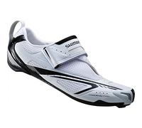 SHIMANO TR60 Chaussures de Triathlon pour Homme, Blanc/Noir, 39