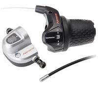 Shimano Poignée tournante Nexus Unisexe pour Adulte, argentée, Noire, Taille Unique