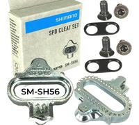 Shimano Vélo MTB SPD Crampon Set SM-SH56 Chaussure Cliquez Plaques Argent