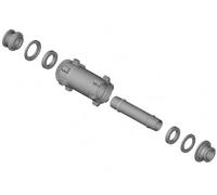 Shimano Wh-M Axe Creux pour VTT, argenté/Noir, Taille Unique