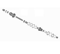 Shimano Wh-M Essieu de moyeu pour VTT, argenté/noir, taille unique