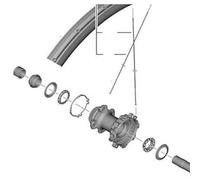 SHIMANO WH-R9270-C50-TU-R Écrou Gauche