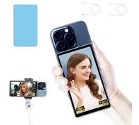 Shimbol CP5 Lite, Moniteur Selfie Magnétique Full HD 1080p - Bi-Bande sans Fil à Faible Latence, Caméra Arrière pour la Diffusion en Direct et TikTok (Coque Bleue)