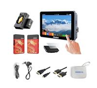 SHIMBOL M5 5,5" Moniteur on-Camera avec émetteur et récepteur TP Mini HDMI et kit de Batterie factice NP-F Double Face BD1 pour la création vidéo