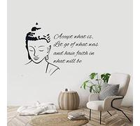shimengran Culture religieuse Temple citations bouddha Stickers muraux Yoga vinyle décor à la maison salon chambre Stickers muraux peintures murales amovibles