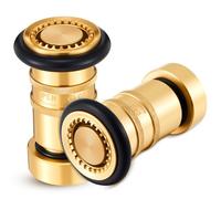 Shimeyao Lot de 2 buses de tuyau d'incendie NPT/NPSH de 3,8 cm en laiton pour équipement d'incendie industriel très résistant