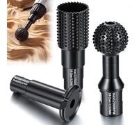 Shimeyao Lot de 3 fraises rotatives sphériques avec filetage 5/8"-11 pour meuleuses d'angle de 11,4 cm et 12,7 cm, accessoires de gouge à billes en acier trempé, outils électriques pour sculpture sur